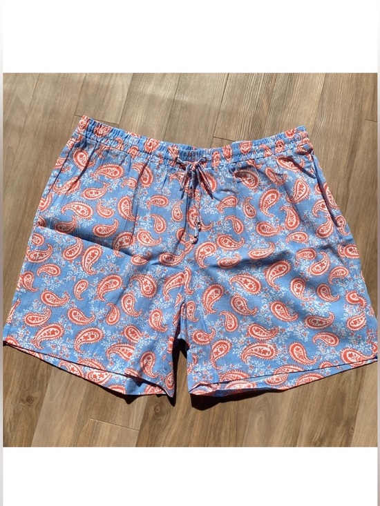 hearts of palm Pants - Hearts of Palm short paisley floral print pull on short cotton casual boho 2X